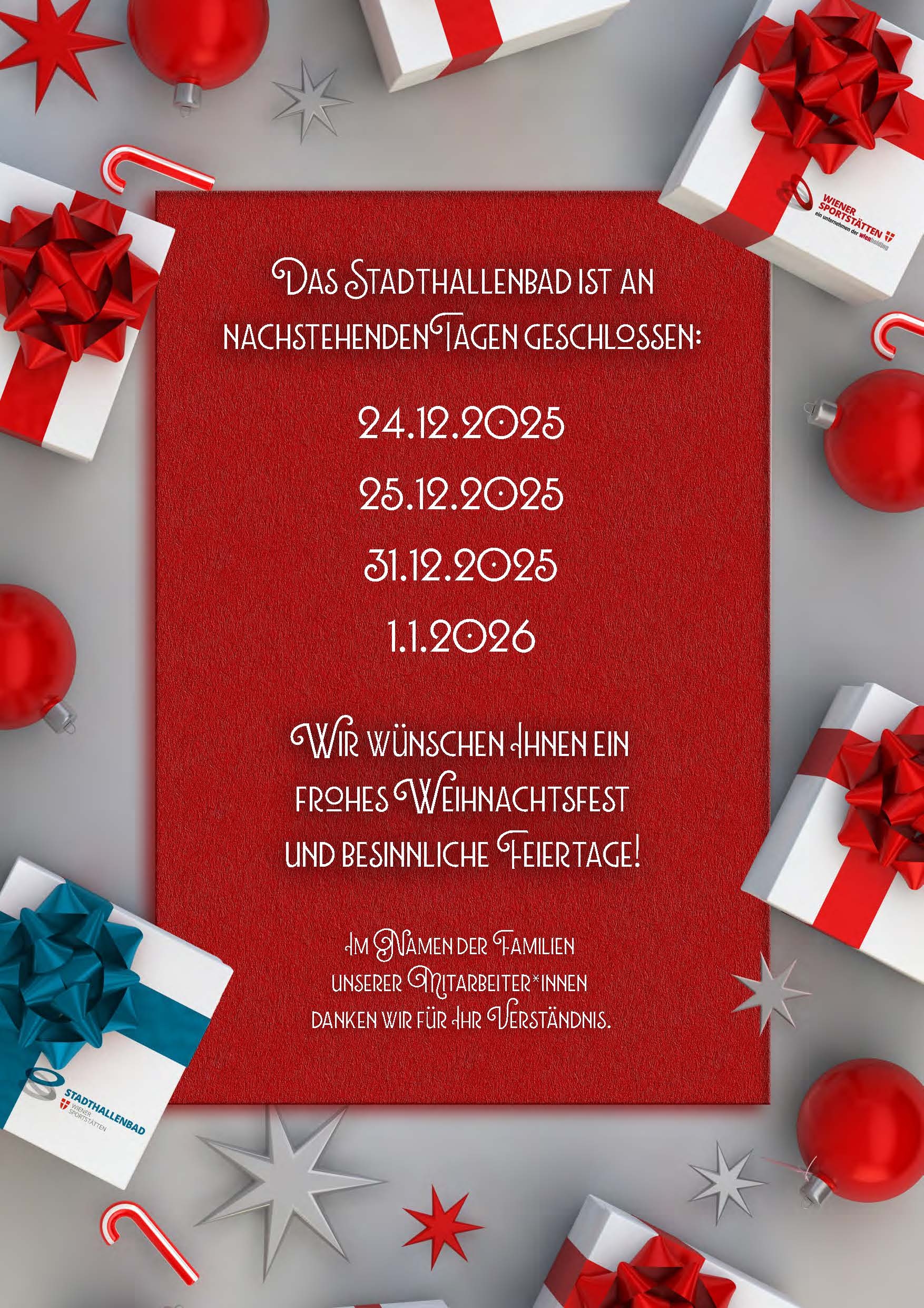 Weihnachten 2025 ©WSB